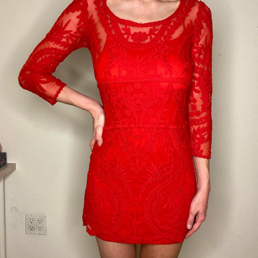 Lace Dress with Slip